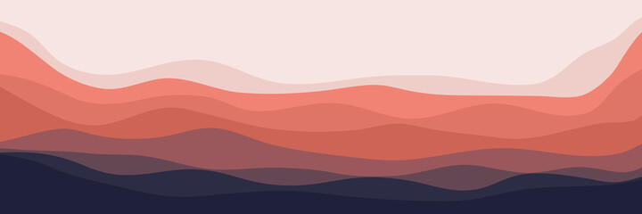 Fototapeta na wymiar landscape mountain minimalist flat design vector illustration for pattern background, wallpaper, background template, and backdrop design
