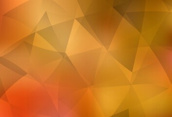 Light Orange vector abstract polygonal background.