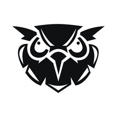 head of the owl logo design