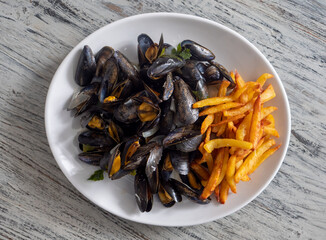 plate of fried mussels