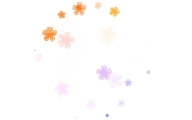 Light Multicolor vector abstract pattern with flowers.