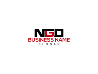 Letter NGO Logo Icon Vector Image Design For Company or Business - obrazy, fototapety, plakaty