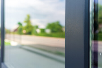 House window floor, side wall of house, house design idea.Empty inside.