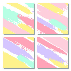 Set of Abstract Shape Background Pastel Color