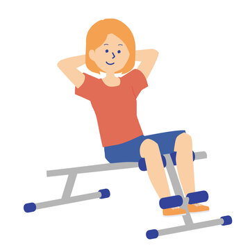 recommend clip art: トレーニングをする女性のイラスト