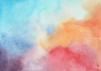 Obraz premium Abstract colorful watercolor for background.