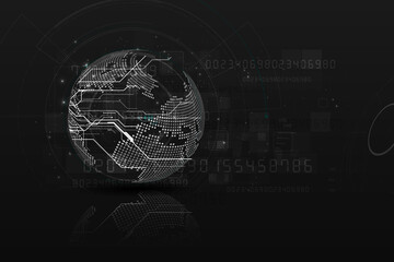 Global network connection. World map point and line composition concept of global business. Vector Illustration