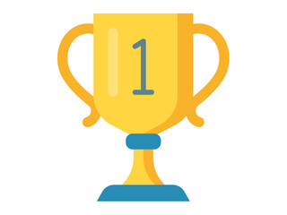goblet trophy single isolated icon with flat style