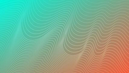 Modern colorful gradient background with wavy lines