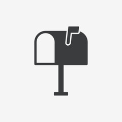 Mail Box Flat Vector Icon