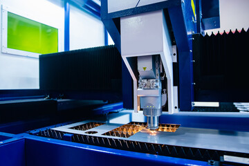 Metallurgy milling plasma cutting of metal CNC Laser engraving. Concept background modern...