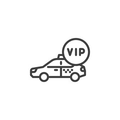 VIP taxi service line icon