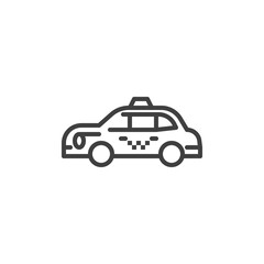 Taxi cab line icon