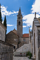 Fototapeta na wymiar Our Lady of the Angels franciscan Monastery in Orebic, Peljesac, Croatia