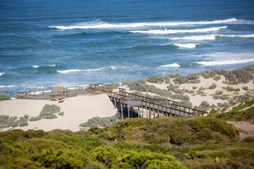 Naklejka premium The viewing platforms in seal bay kangaroo island south australia on may 9th 2021