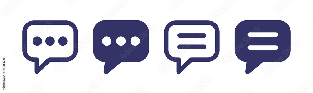 Aufkleber speech bubble vector isolated on white background. message icon.