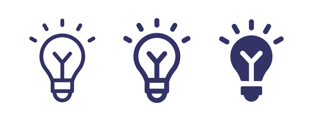 Light bulb icon. Idea icon symbol vector illustration