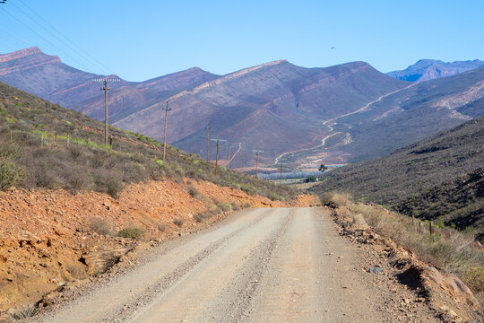 Landscape along a dirt road in the Cederberg in the Western Cape of South Africa