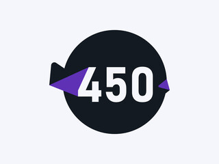 Number 450 logo icon design vector image