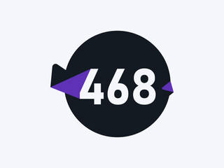 Number 468 logo icon design vector image