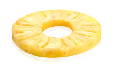 yellow fresh pineapple on white background
