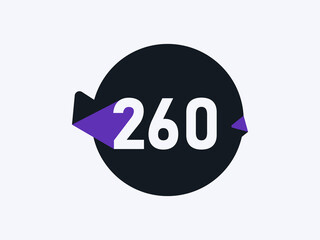 Number 260 logo icon design vector image