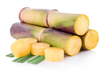 Sugarcane isolated on white background