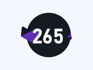 Number 265 logo icon design vector image