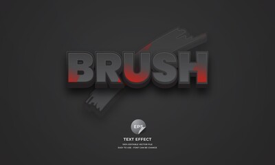 Obraz premium Brush editable 3D text effect