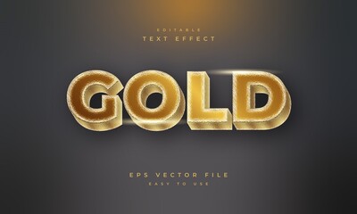 Gold editable text effect 