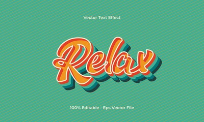 Relax editable 3D text effect