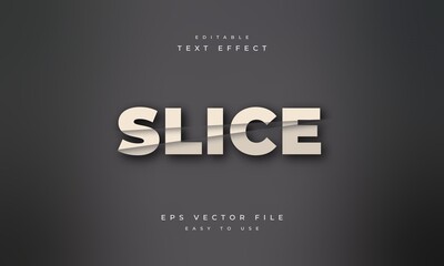 Slice editable text effect with cut style