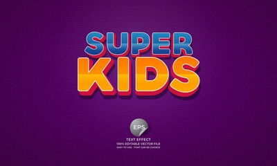 Obraz premium Super kids editable text effect