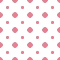 Raster geometric pattern. Ornament of pink circles. Template for textiles, scrapbooking.