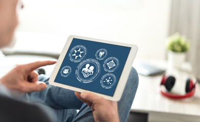 Collaboration concept on a tablet