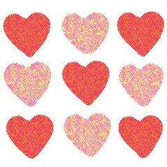 red and white hearts