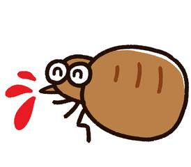 かわいいノミのキャラクター