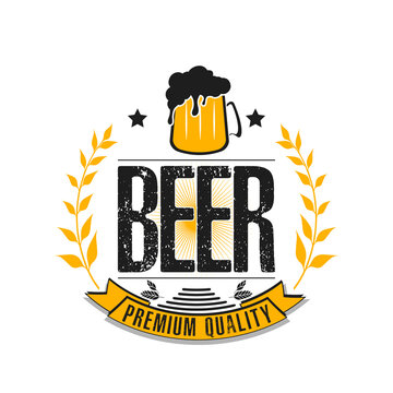 Beer logo design template