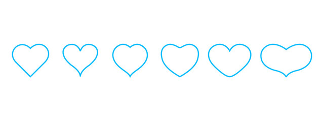 Heart icons set vector.