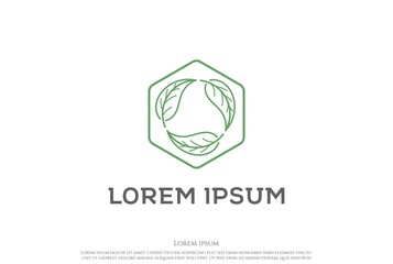 Circle Leaf Leaves Recycle Environment Logo Design Vector