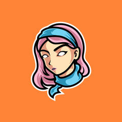 PINK HAIR GIRL ENJOY AUTUMN