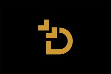 Letter D arrow logo design vector. Monogram D illustration design.