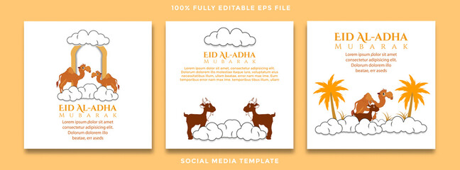 eid al adha theme post social media template