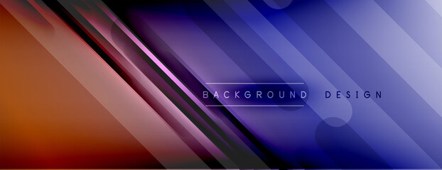 Fototapeta premium Abstract background - lines composition created with lights and shadows. Technology or business digital template. Trendy simple fluid color gradient abstract background with dynamic