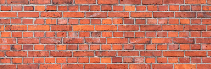 texture of old grunge red brick wall background