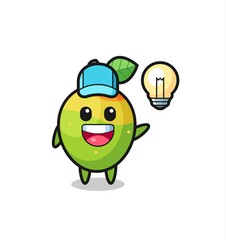 mango character cartoon getting the idea