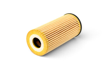 Oil car filter isolated on white background.