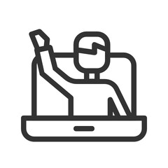 Online Education and Elearning outline icon