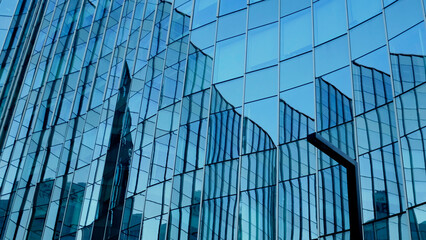 modern office building.building with copy space.windows office building for background