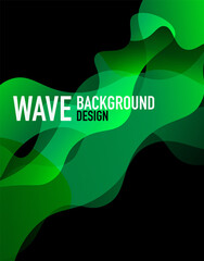 Vertical fluid gradient wave abstract background. Bright color waves in the dark. Vector Illustration For Wallpaper, Banner, Background, Landing Page